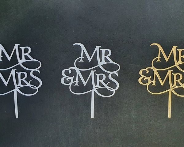 Toper za tortu – Mr & Mrs – Crna