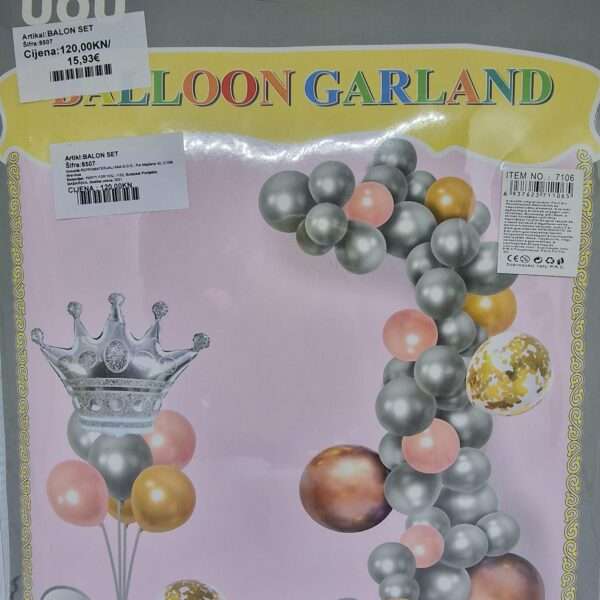 Girlanda od balona s krunom