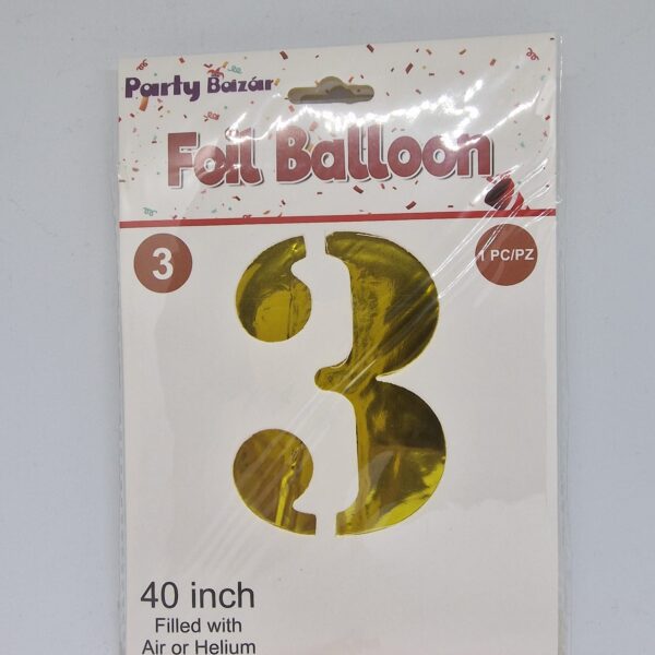 Balon broj (folija, cca 100 cm) – 3