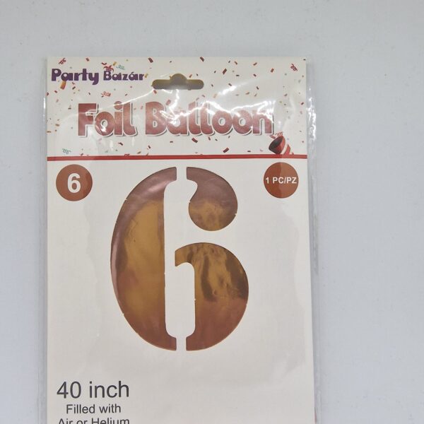 Balon broj (folija, cca 100 cm) – 6